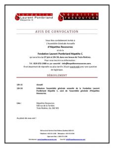 Avis ce convocation assemblée générale annuelle